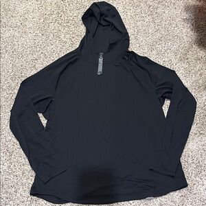 Lululemon Black Hooded Long Sleeve Top (XXL). NWT.